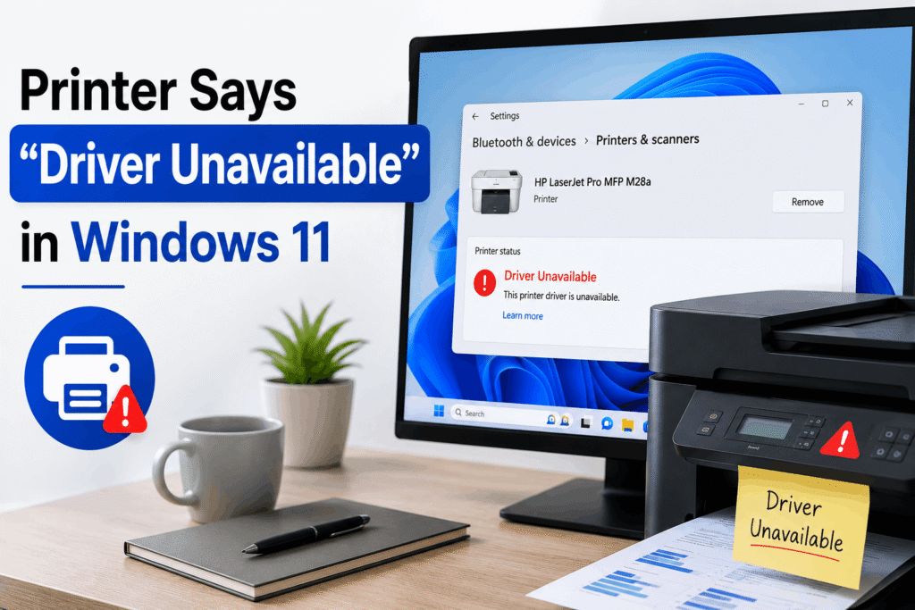 Printer driver unavailable in Windows 11
